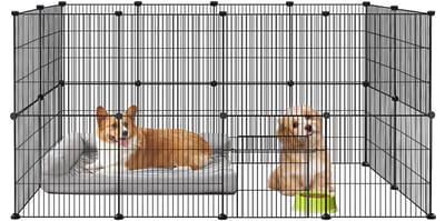 ACXIN Kleine Dieren Hok 35x35cm 24 Platen Met Deur - Voor Konijnen, Cavia's & Puppy's - Binnen & Buiten