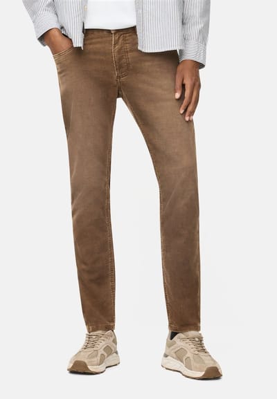 camel active Slim Fit 5-pocket broek - Maat menswear-36/32 - Sepia bruin