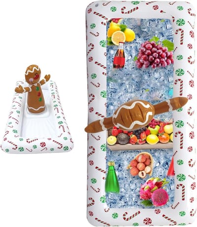Opblaasbaar Buffetkoeler - Koelplateau Voedselbak - Feestjes Buiten - Efficiënt IJsmanagement - 121 cm - Niet gespecificeerd
