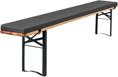 Zitkussen voor Bierbank - Antislip, Waterdicht en Met Gesp - 220 x 25 x 3 cm - Comfortabel en Duurzaam