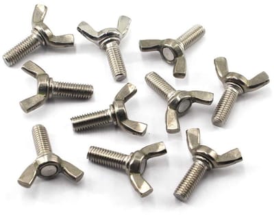 Vleugelschroef Bouten - Vlinderschroef Roestvrij - Bevestigingen Maken - 304 Roestvrij Staal - M8 x 20 mm - Zilverkleurig