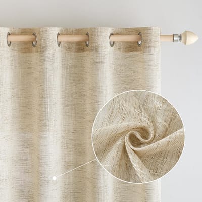 Dailygoods- Gordijnen doorschijnend 2 panelen - 140 x 245 cm - Ivoorwit - Lichtgewicht - Duurzaam - Kreukvrij - Geschikt voor woonkamer/slaapkamer - Raamdecoratie