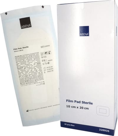 Abena Eilandpleisters - 40 Stuks - Steriel Absorberend Wondverband - Film + Pad - Ademend, Latex vrij en Huidvriendelijke Wondverzorging - 10 cm x 20 cm