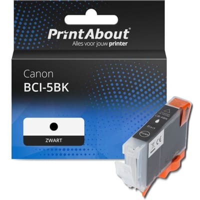PrintAbout huismerk Inktcartridge BCI-5BK Zwart Geschikt voor Canon