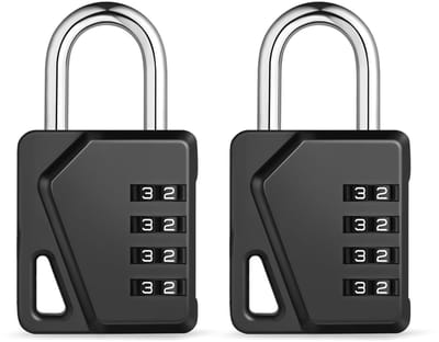 Dailygoods- Hangslot 4-cijferig - Cijferslot - Weerbestendig - Gehard Staal - Sleutelloos - 10.000 Combinaties