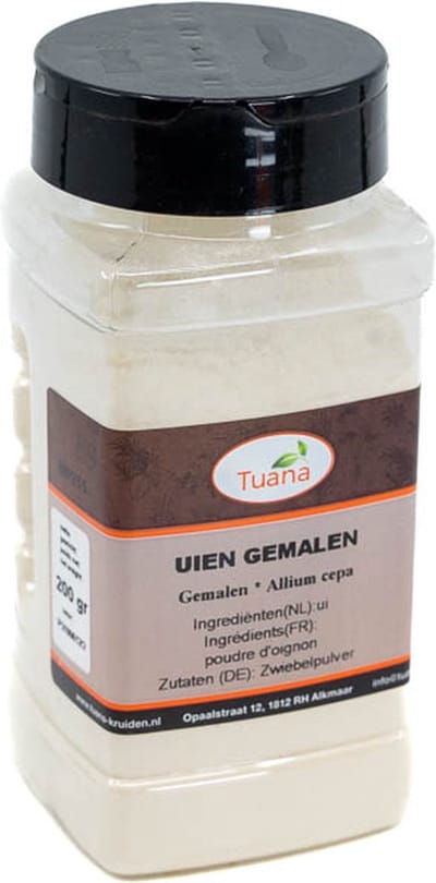 Tuana Kruiden - Uien Gemalen | Uienpoeder - Strooibus 140 Gram - Tuanashop - MP-U-0002