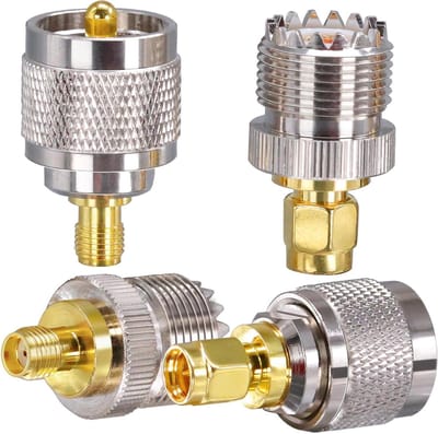 Connector Kit - Adapter Set - Apparaten Verbinden - 4 Type Combinaties - 4 Stuks - Goud Zilver