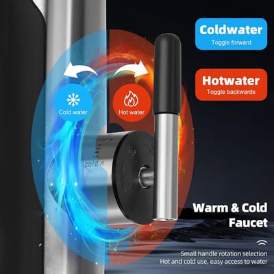 Draaibare elektrische verwarmingskraan met LED temperatuurweergave - 3000W