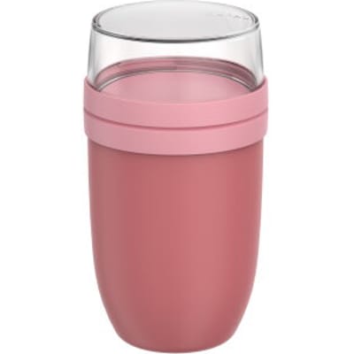 Mepal Lunchpot xl Ellipse - 750 + 300 ml - Yoghurtbeker en Muesli beker to go - Geschikt voor vriezer. magnetron en vaatwasser - Vivid mauve
