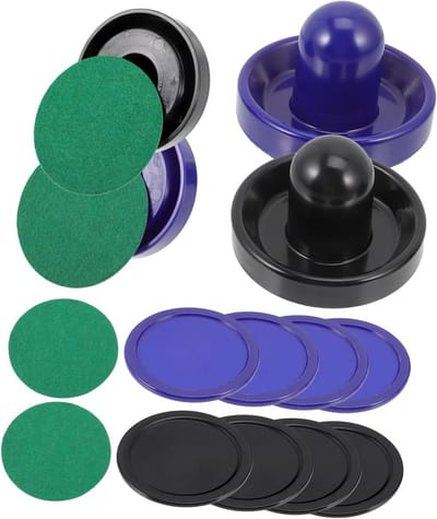 Air Hockey Set - Pucks en Pushers - Thuis Spelplezier - Comfortabele Handgrepen - 9.6 x 9.6 x 6 cm
