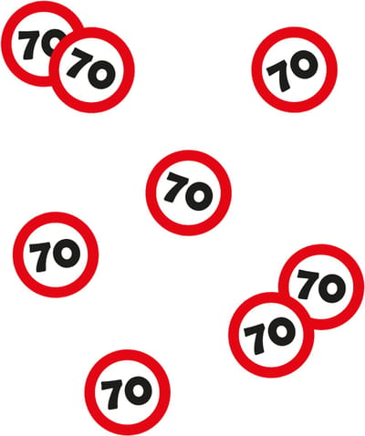 verkeersborden versiering | Traffic sign | Confetti | 70 jaar