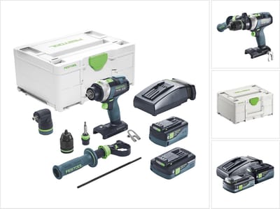 Festool TPC 18/4 5,2/4,0 I-Set QUADRIVE 18V Li-ion Accu-klopboormachine set (1x 5,2Ah en 1x 4,0Ah) in systainer