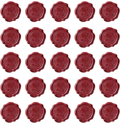 Dailygoods- Zegelstickers 25 Stuks - Roze Wax Zegel - Zelfklevend