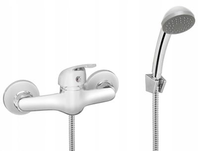 Invena Mitris Serie - Douchekraan - Chroom - Muurmontage - Eenhendel