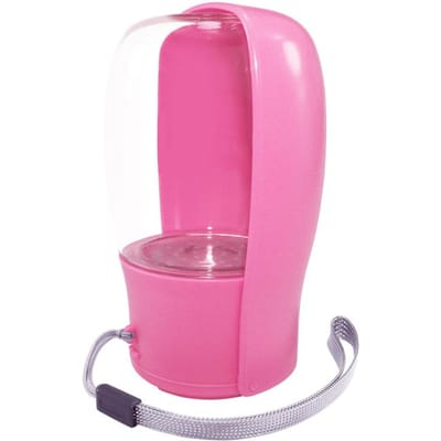 Origineel Ontwerp 300 ml Draagbare Huisdier Hond Waterfles voor Wandelen Voeder voor Honden Opvouwbare Fles Waterdispenser pink