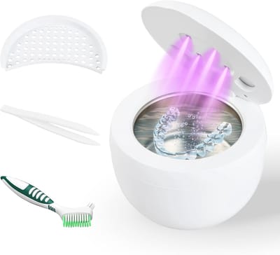 Ultrasone Reiniger - Reinigingsapparaat UV - Tandheelkundige Hygiëne - 4 Reinigingsmodi - 200ml Tank - Wit
