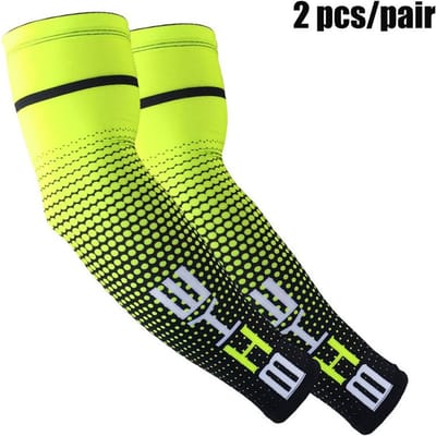1 Paar Unisex Fietsen Hardlopen Atletische Mouw Arm Koelende Mouwen UV Zon Bescherming Manchet Cover Beschermer Elastische Armmouwen Nieuwste XL