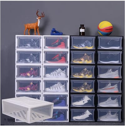 Opbergdozen voor schoenen - Schoenen organizer - Garderobe opruimen - Stapelbaar en transparant - 345 x 23 x 14 cm
