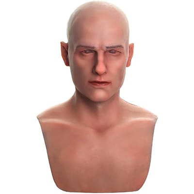 Masque d'homme masque en latex pour costumes d'Halloween fête de maquillage Noël Pâques cadeau brown