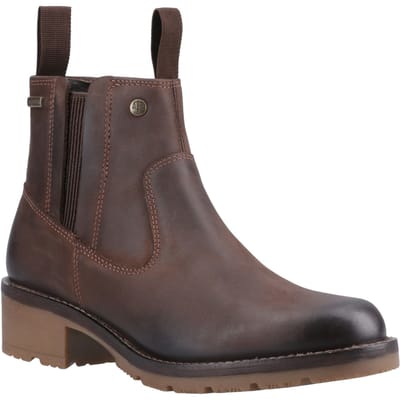 Hunter Skye Dealer Boot Leer Dames Bruine Bovenstukken