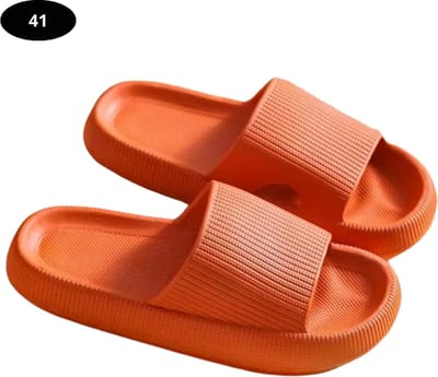 Livano Badslippers Dames & Heren - Comfortabel - Flip Flops - Sauna - Zomer - Oranje - Maat 41