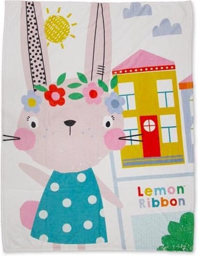 Lemon Ribbon Fleecedeken Manta Junior 100 X 135 Cm Polyester Groen
