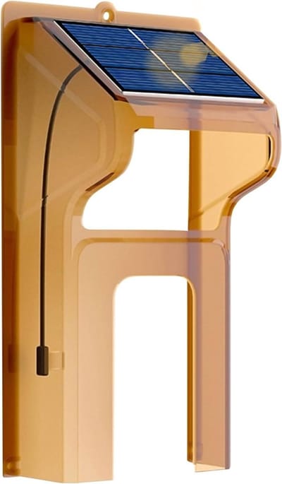Deurbel Beschermhoes - Belcamera Kap - Buiten Beveiligen - Zonne-energie Opladend - 24 x 12 cm - Bruin
