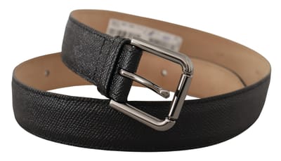 Dolce & Gabbana Zwarte Kalfslederen Bruine Achterband Belt