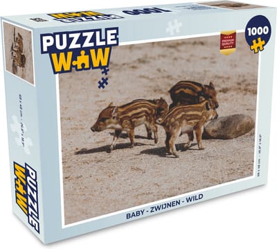 Puzzel Baby - Zwijnen - Wild - Legpuzzel - Puzzel 1000 stukjes volwassenen