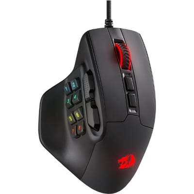 Redragon Mice 811 Aatrox MMO Muis 12400 DPI 15 Aanpasbare Knoppen 8 Zijknoppen RGB Verlichte Ergonomische Gaming Muis