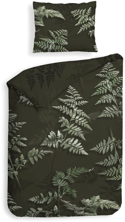Heckettlane Dekbedovertrek Rua - Forest Green - Dekbedovertrek van 100% Katoen-Satijn - Dekbedovertrek 140x200-220 cm - Puketi
