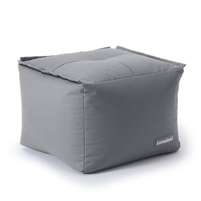 Lumaland Modular Zitzak vierkante poef modulaire zitmeubelen grijs | 54*54*40 | 110l