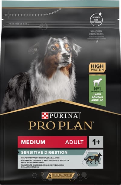 Pro Plan Dog Adult Medium Sensitive Digestion Lam - Hondenvoer - 4 x 3 kg