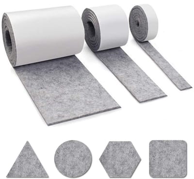 Mmgoqqt-3 rollen zelfklevende viltmeubeltape (100 cm * 10 cm + 100 cm * 5 cm + 100 cm * 2 cm) kan in elke vorm worden gesneden-sterke kleverige antislipmattape voor stoelen-vloerbescherming