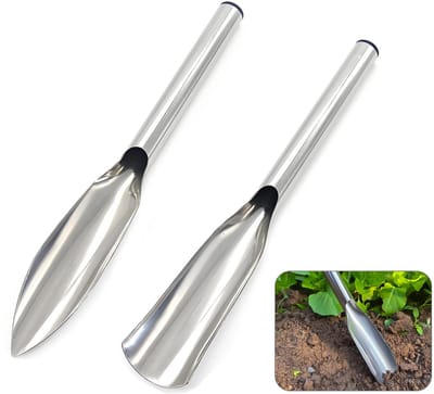 Graaf- en Potschep - Handgereedschap voor Planten & Tuinieren - Roestvrijstalen Tuinschep - Grondzeef & Transportset-Belle's product