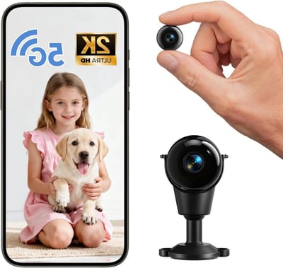 Mini Verborgen Camera - Draadloze Camera - Monitoring Thuis - Dual Band WiFi - 2K HD - Zwart