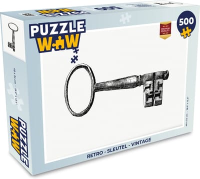 Puzzel Retro - Sleutel - Vintage - Legpuzzel - Puzzel 500 stukjes