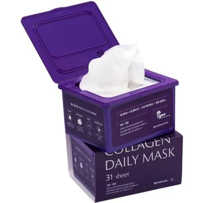 BEAUDIANI Uittrekbaar Dagelijks Peptide Collageen Mask Pak 31 Vel Duo Elasticiteit Verstevigend Verzachtend Hydratatie 1 Dag 1 Pak Dubbel Pak
