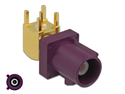 Delock FAKRA D plug 90° PCB