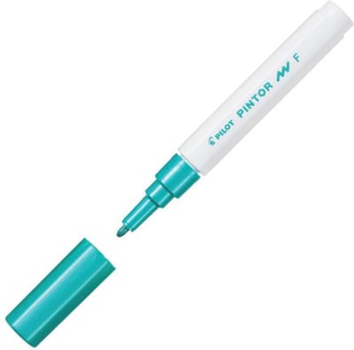 Pilot Pintor Metallic Groene Verfstift - Fine marker met 2,9mm punt - Inkt op waterbasis - Dekt op elk oppervlak, zelfs de donkerste - Teken, kleur, versier, markeer, schrijf, kalligrafeer…
