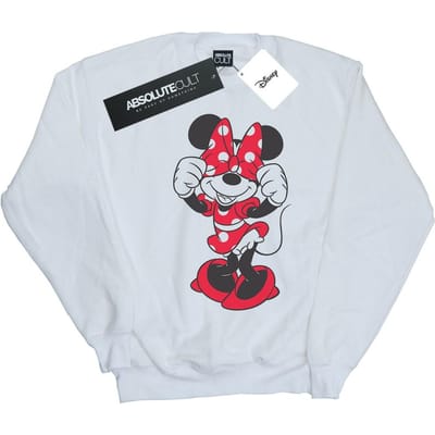 Disney Meisjes Minnie Mouse Bow Eyes Sweatshirt (Wit)