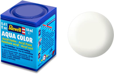 Revell Hobbyverf Acrylverf - Aqua #301 White - Satin - RAL9010 - Acryl - Verf potje - 18 ml