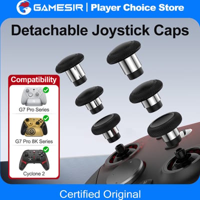 GameSir Joystick Caps voor G7 Pro G7 Pro 8K Cyclone 2 Gamepad Accessoires 3 Paar Gepersonaliseerde Caps Gladde Stalen Ring Besturing