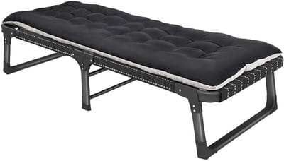 Opvouwbare Loungestoel - Campingbed Ligbed - Ontspannen Buiten - Teslin-stof Ademend - 185 x 68 x 35 CM
