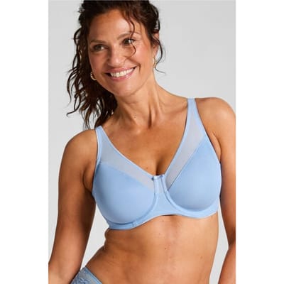 Hunkemöller Dames Lingerie Niet-voorgevormde minimizer beugel bh Nina - Blauw - maat C70