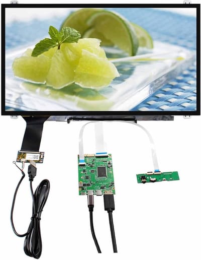 Aanraakscherm Monitor - IPS Display - Multimediale Weergave - USB C Connectiviteit - 173 Inch - Zwart
