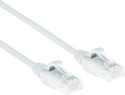 ACT Witte 2 meter LSZH U/UTP CAT6 datacenter slimline patchkabel snagless met RJ45 connectoren DC8902
