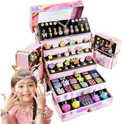 Armbanden Maken Set - Sieraden Knutselen - Kinderen Creatief Bezig - Met Opbergdoos - 26 x 21 x 12 cm