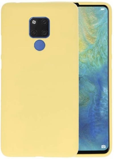 Hoesje Geschikt voor de Huawei Mate 20 X - Backcover Color Telefoonhoesje - Geel