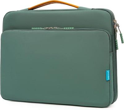 Waterdichte laptophoes 13-14 inch - Beschermhoes voor laptop met handvat - Draagtas voor computer compatibel met MacBook - HP - Dell - Lenovo - Asus Notebook - Groen